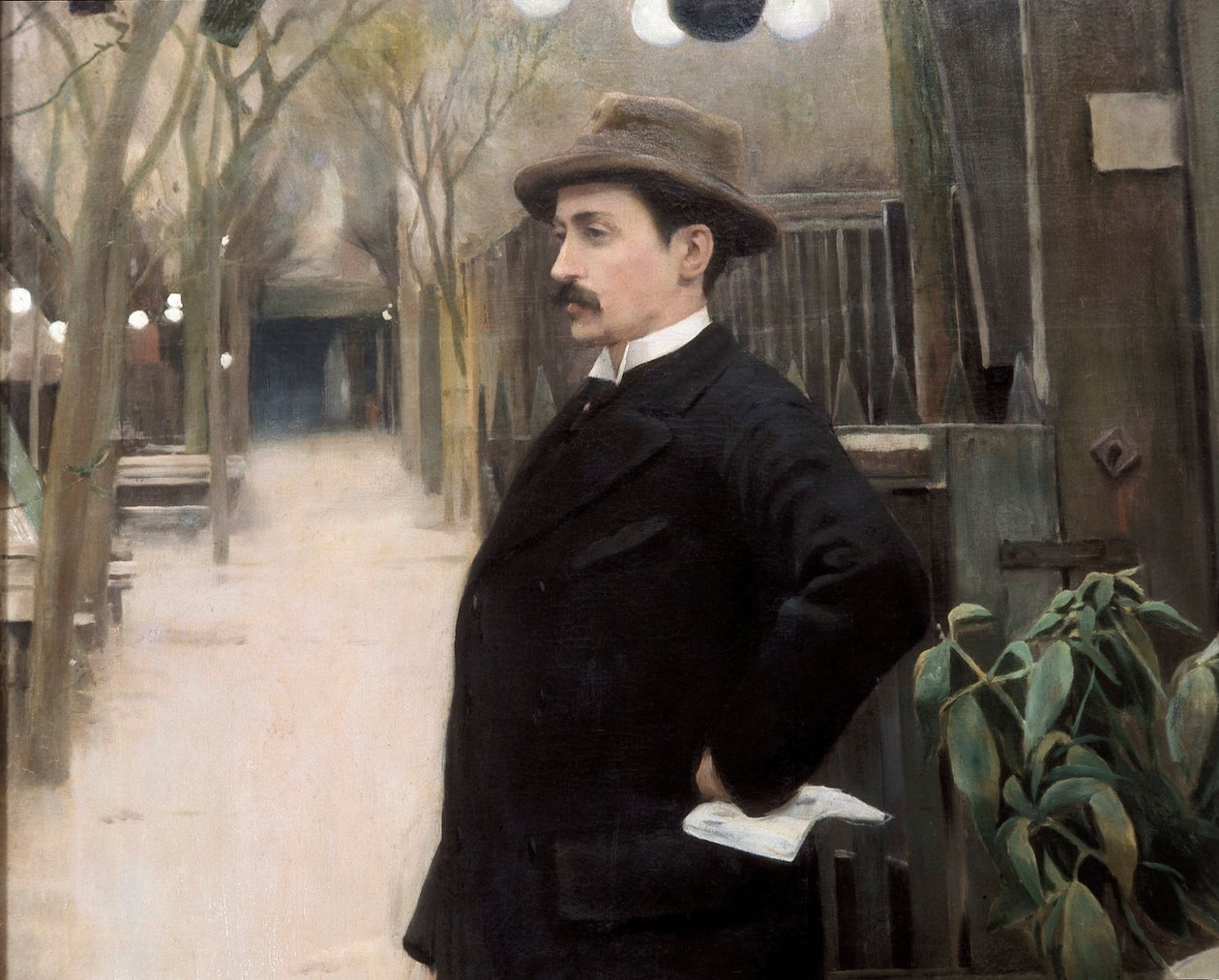 „Miguel Utrillo festő (1862-1934) portréja párizsi tartózkodása alatt” Részlet. Santiago Rusinol y (i) Prats (1861-1931) festménye 1891. alkotó: Santiago Rusinol i Prats