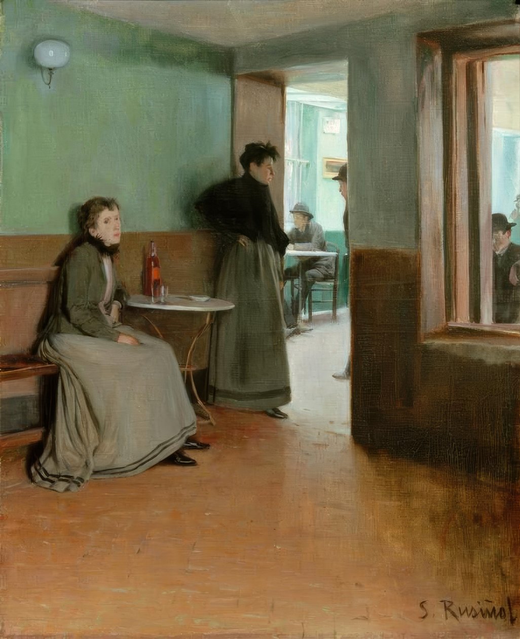 Akvárium (egy kávézó belseje) alkotó: Santiago Rusiñol