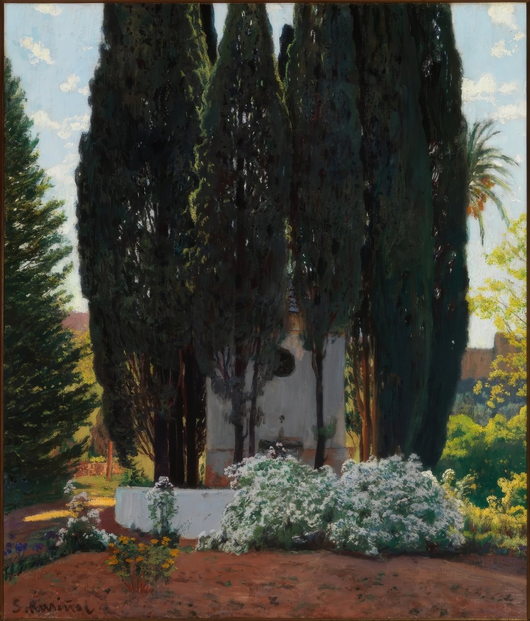 A ciprusok szökőkútja alkotó: Santiago Rusiñol