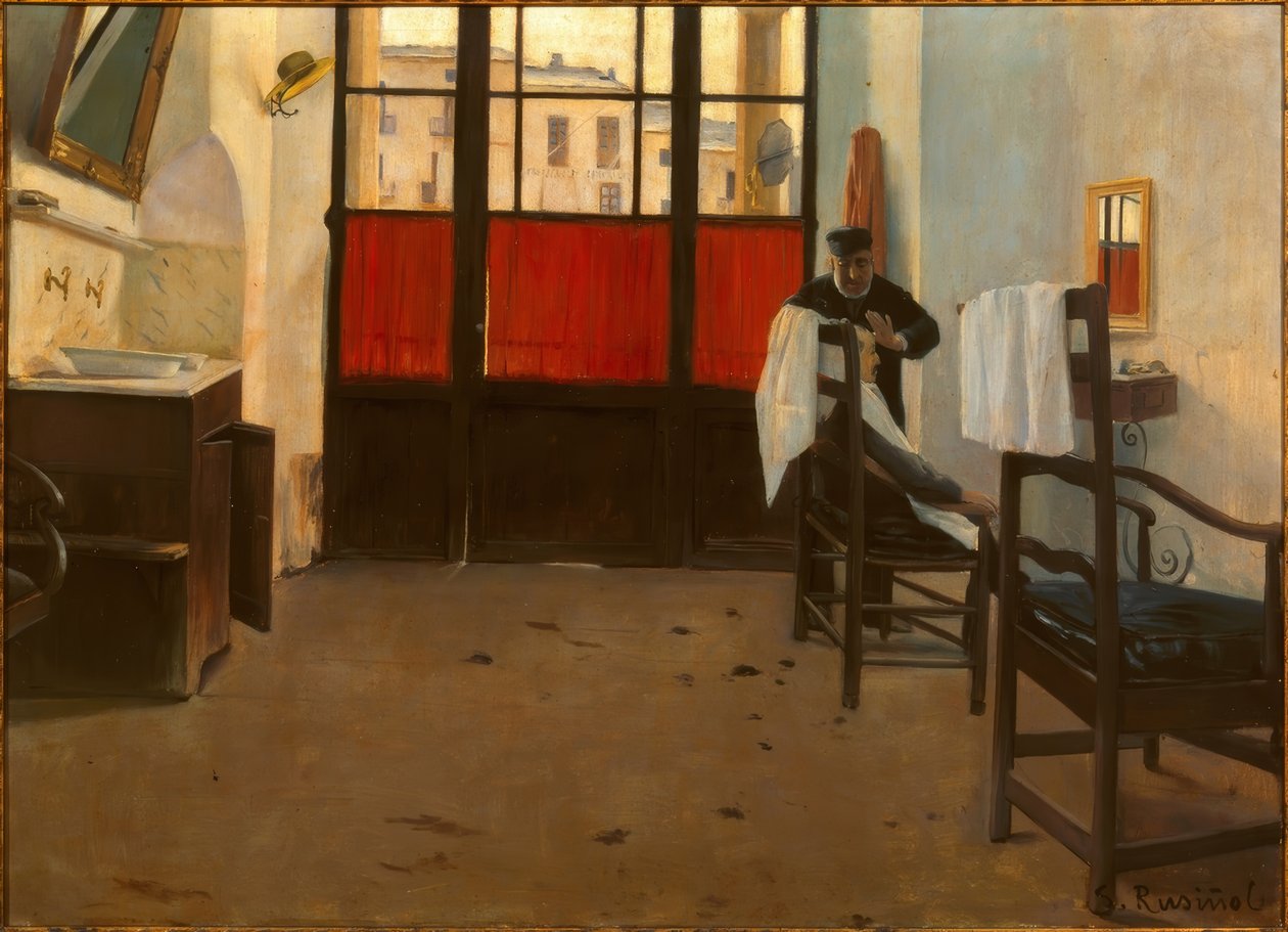A Puigcerdà fodrász alkotó: Santiago Rusiñol