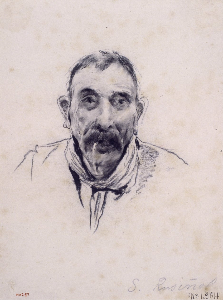Egy férfi portréja alkotó: Santiago Rusiñol