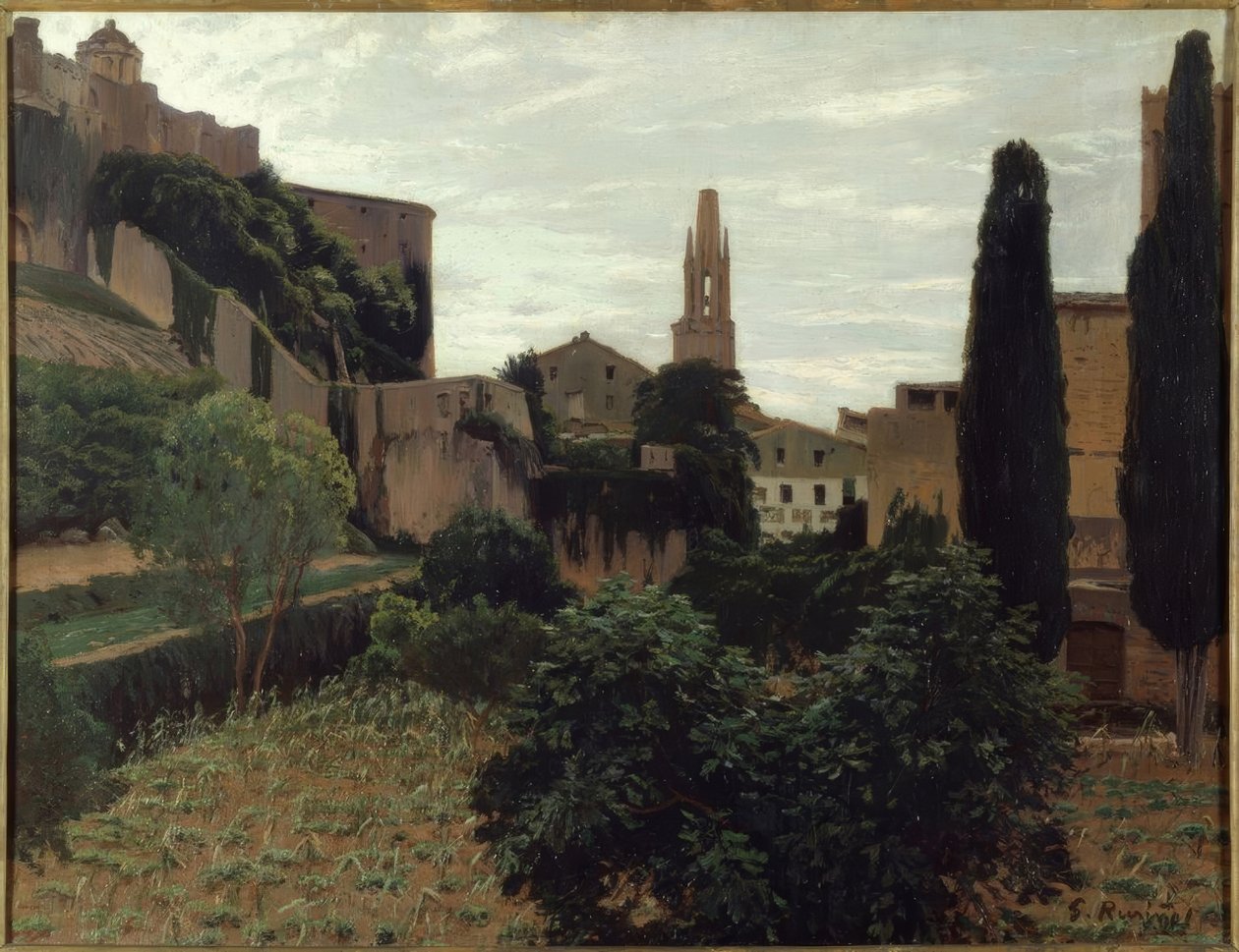 Santiago Rusiñol / „Girona, III”, c. 1925, Olaj, vászon, 93 × 123 cm. alkotó: Santiago Rusiñol