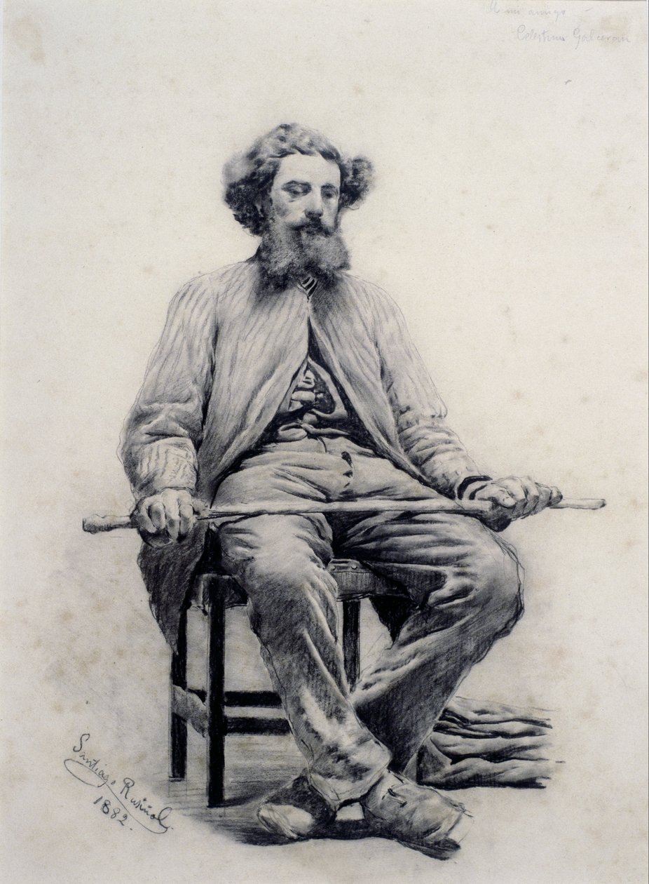 Ülő ember alkotó: Santiago Rusiñol