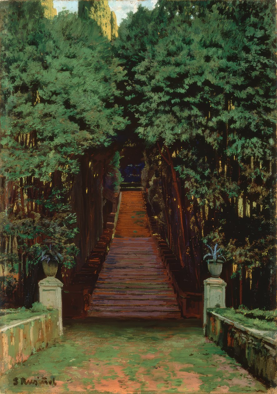 Lépcső a kertben alkotó: Santiago Rusiñol