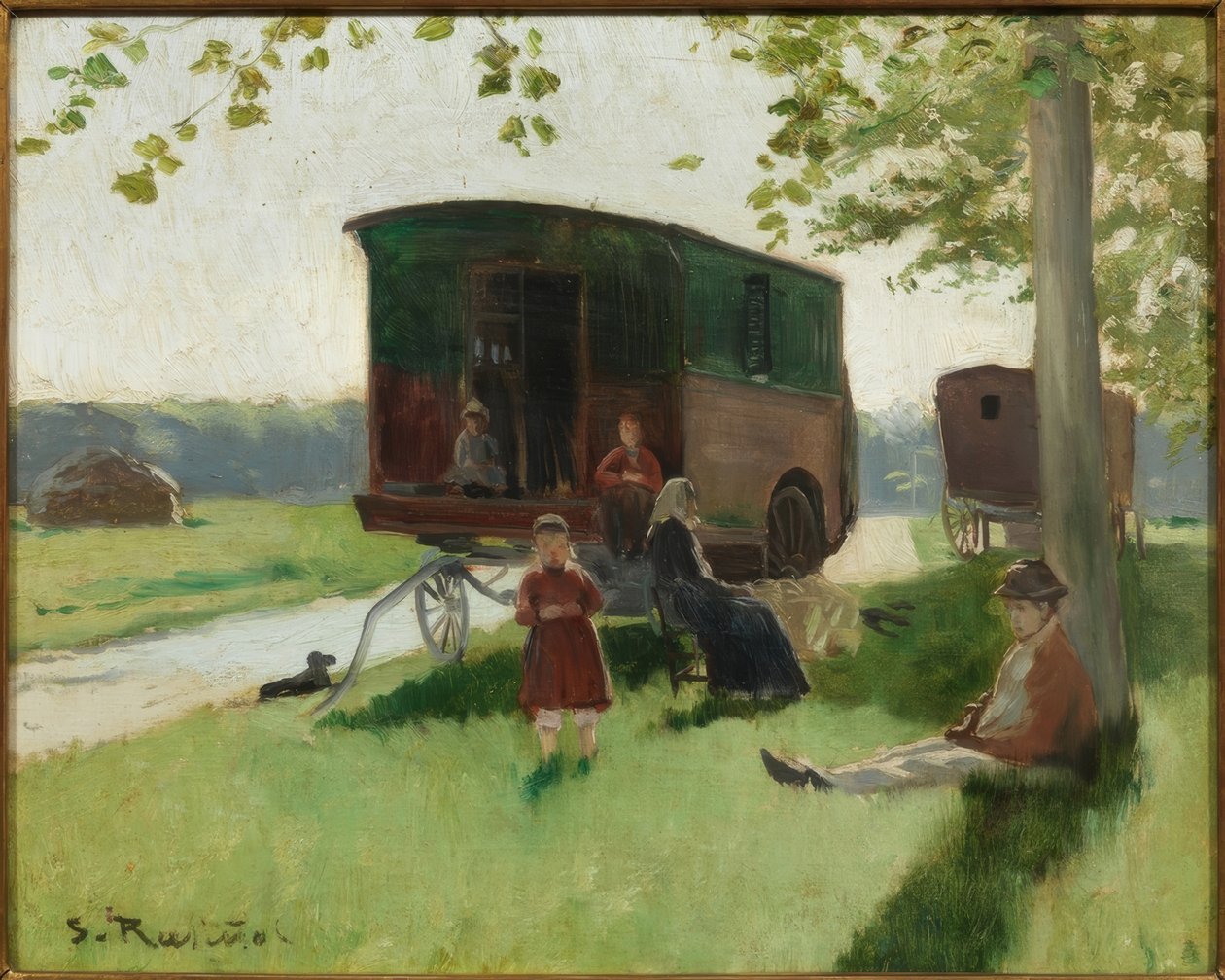 Szárazföldi vezetőkocsik alkotó: Santiago Rusiñol