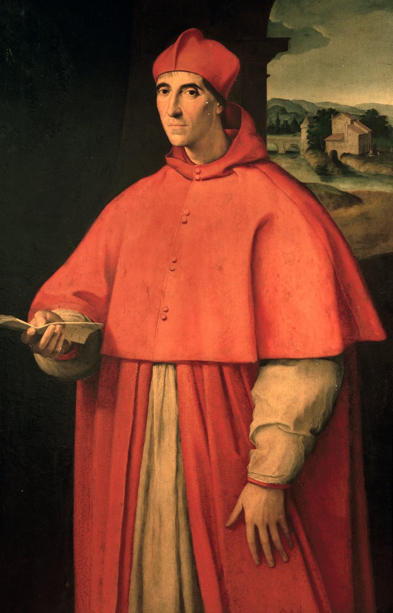 Alessandro Farnese bíboros, a leendő III. Pál pápa portréja (Canino alkotó: Sanzio of Urbino (workshop) Raphael