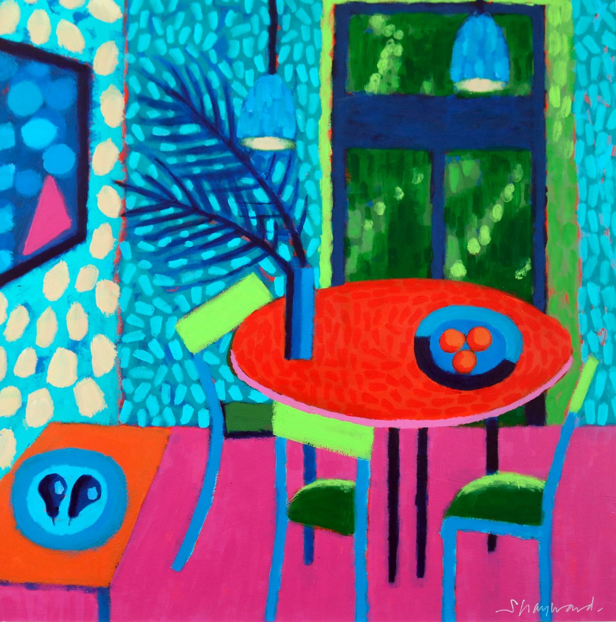 Les Fruits # 2, 2023 (akril, tábla) alkotó: Sara Hayward