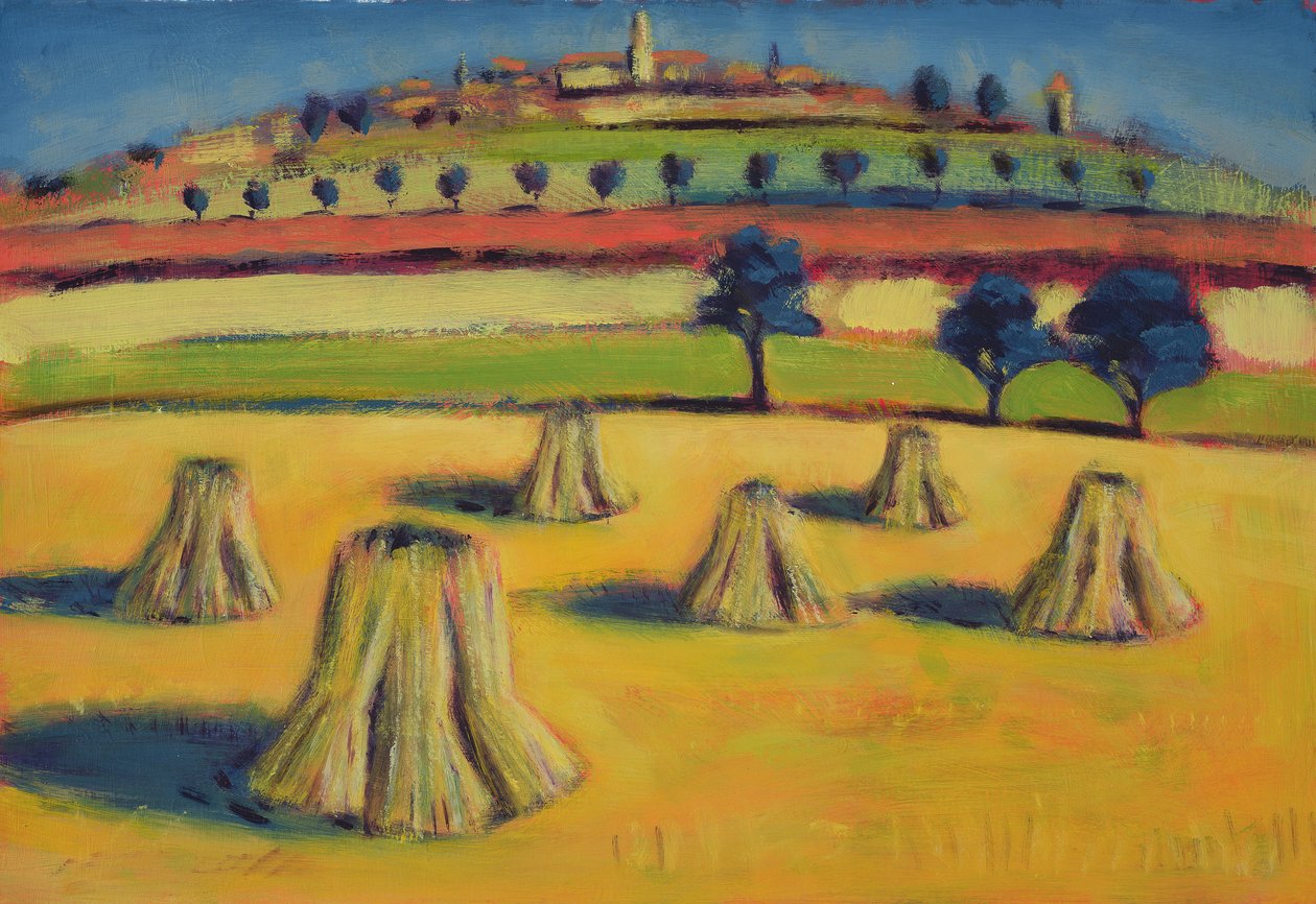 Swiss Harvest (olaj a kártyán) alkotó: Sara Hayward