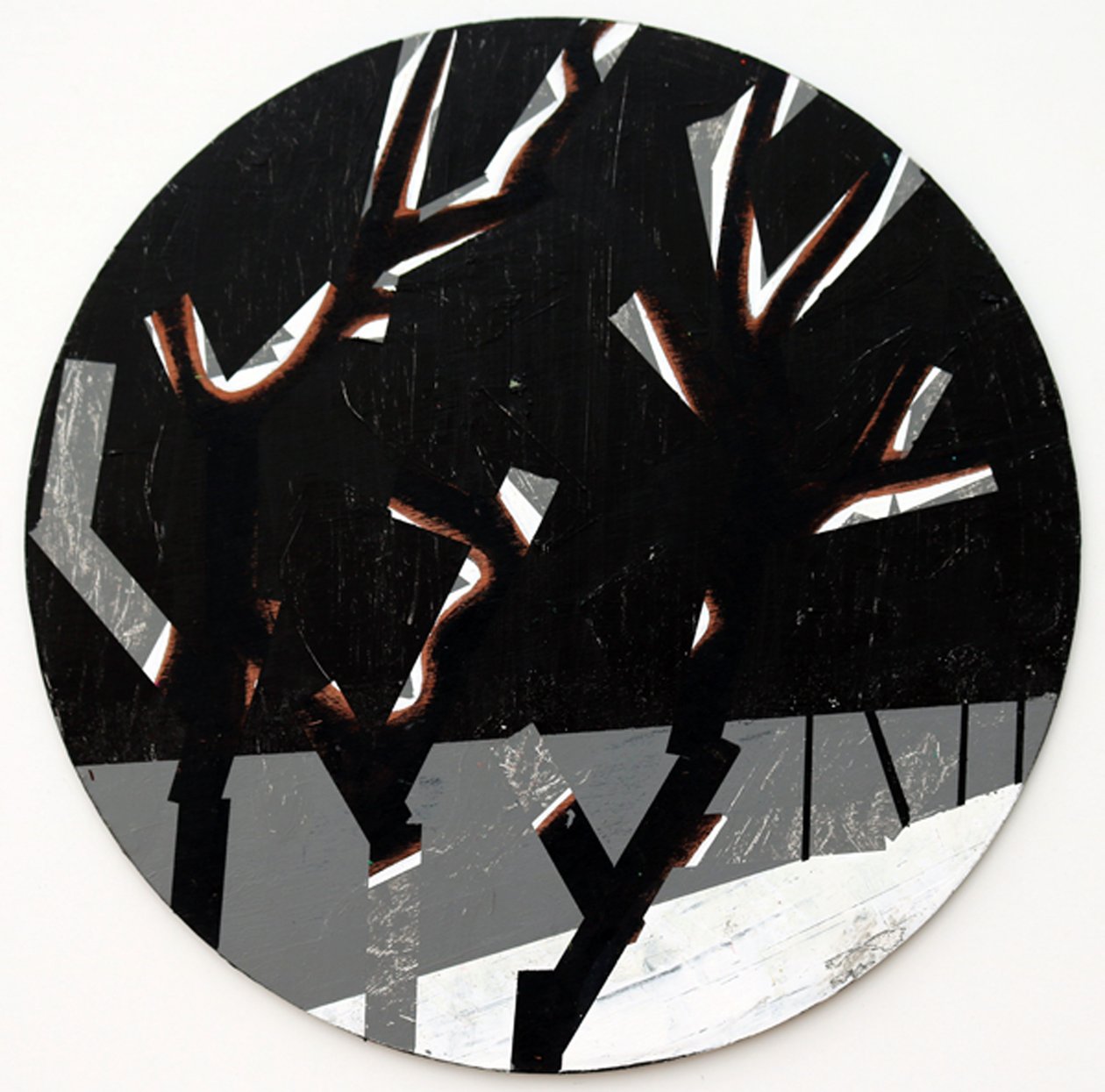 Twixt Heaven and Earth I-N (akril, kör alakú táblán) alkotó: Sara Hayward