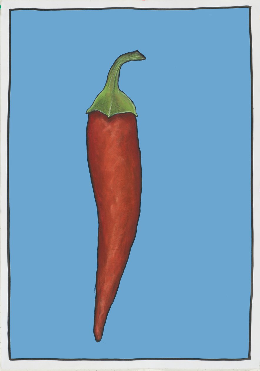 Chilli Blue, 2005 (olaj és pasztell, papíron) alkotó: Sarah Thompson Engels