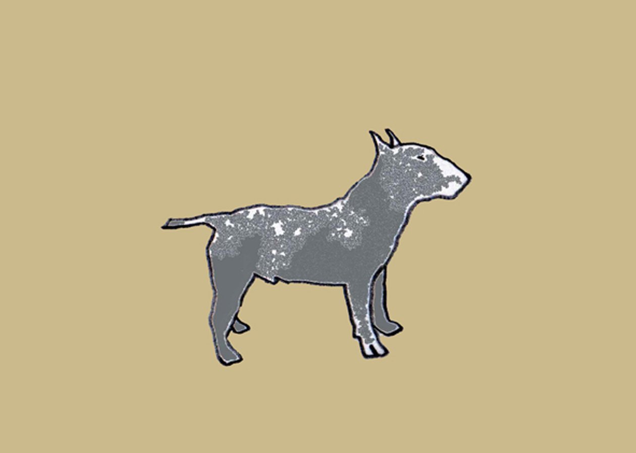 Terrier, 2009 (olaj és tinta papíron) alkotó: Sarah Thompson Engels