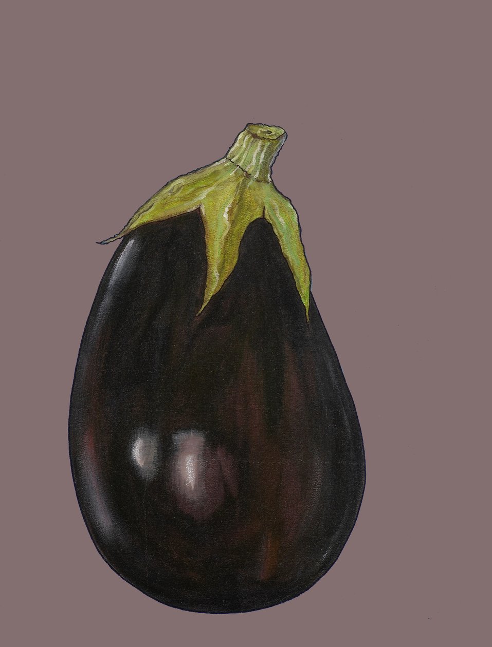 Padlizsán, 2006 (olaj és pasztell, papír) alkotó: Sarah Thompson Engels