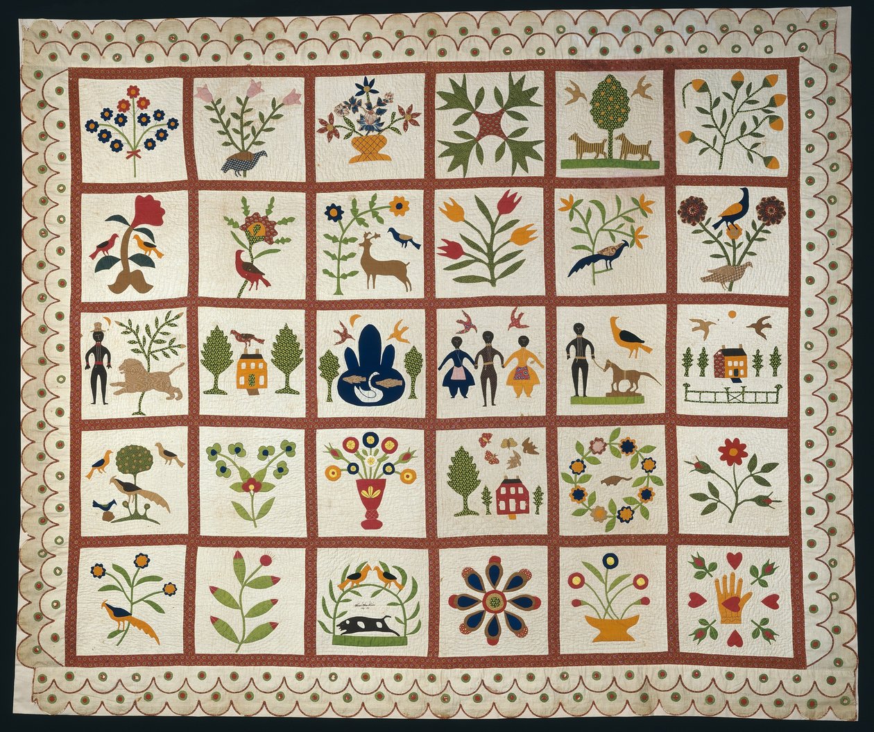 Album Quilt néven ismert ágytakaró alkotó: Sarah Ann Wilson