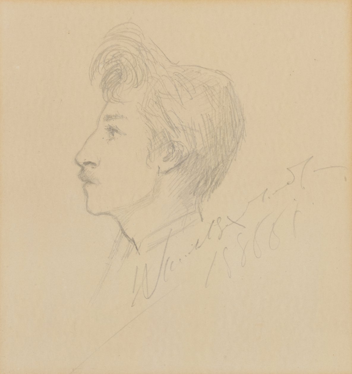 W. Graham Robertson portréja, dátum nélküli (grafit papíron) alkotó: Sarah Bernhardt