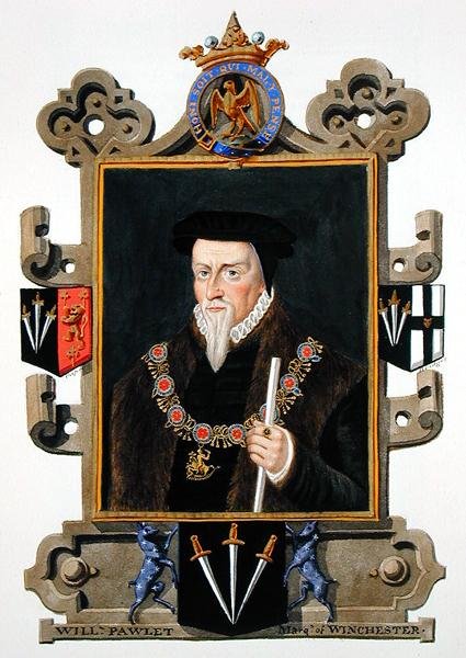 Sir William Paulet (kb. 1485-1572) Winchester márki portréja az Erzsébet királynő udvarának emlékirataiból, 1825-ben (akvarell és gouache papíron) alkotó: Sarah Countess of Essex