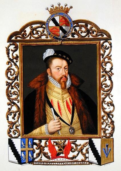 Thomas Radcliffe (kb. 1526-1583) Sussex 3. grófjának portréja az Erzsébet királynő udvarának emlékirataiból, 1825-ben (akvarell és gouache, papíron) alkotó: Sarah Countess of Essex