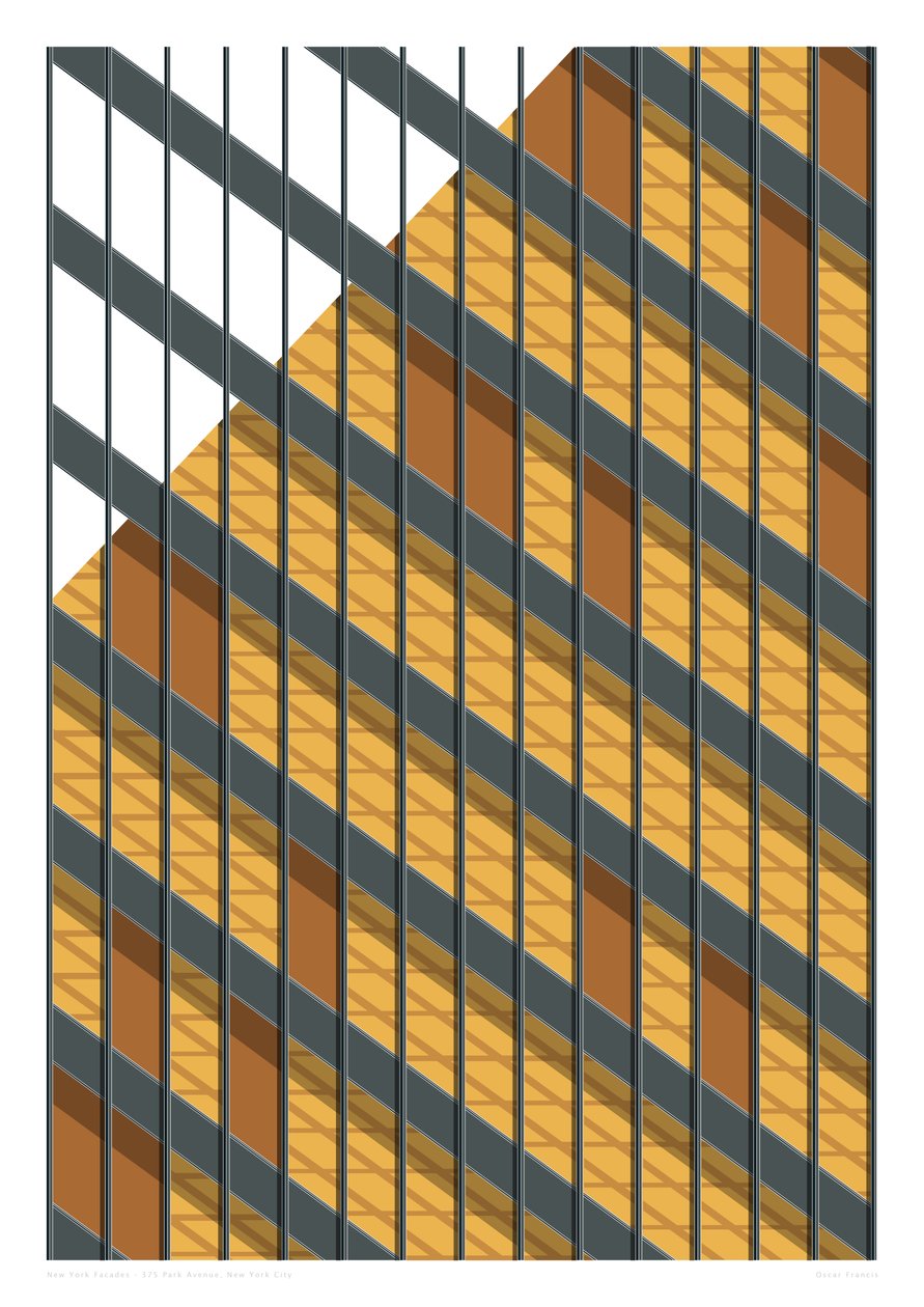 375 Park Avenue, NYC, 2015 (grafikai giclee nyomat) alkotó: Sarah Evans