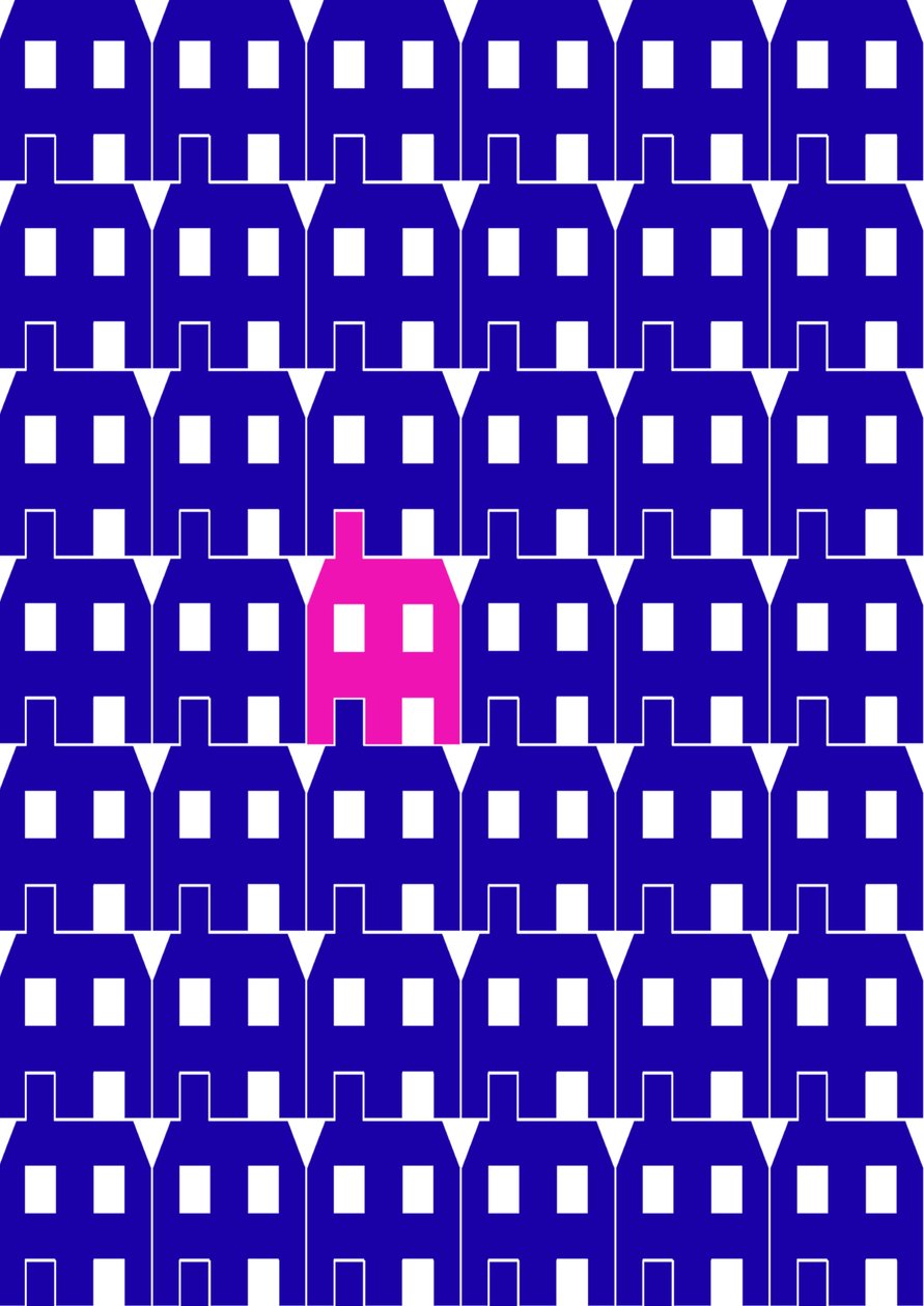 Blue Paper House_Large, 2020 (digitális) alkotó: Sarah Evans