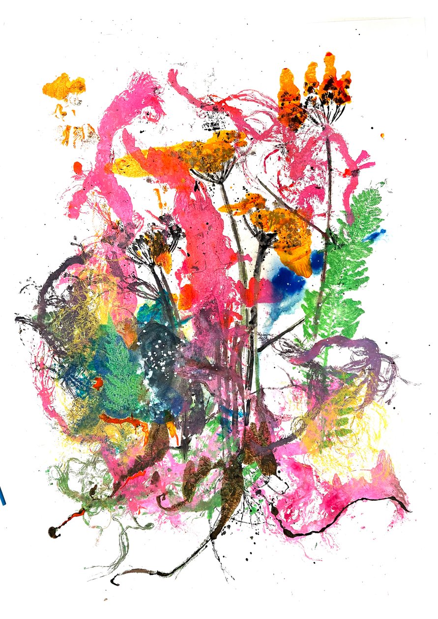 Tangle, 2023 (tintás monoprint) alkotó: Sarah Thompson-Engels