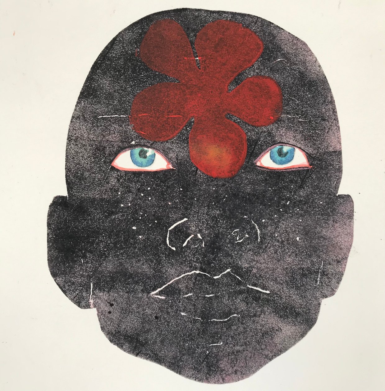 „A fekete életek számítanak” 2020 (monoprint) alkotó: Sarah Thompson Engels