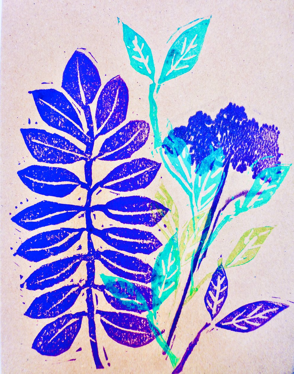Flora (linómetszet) 2020 alkotó: Sarah Thompson Engels