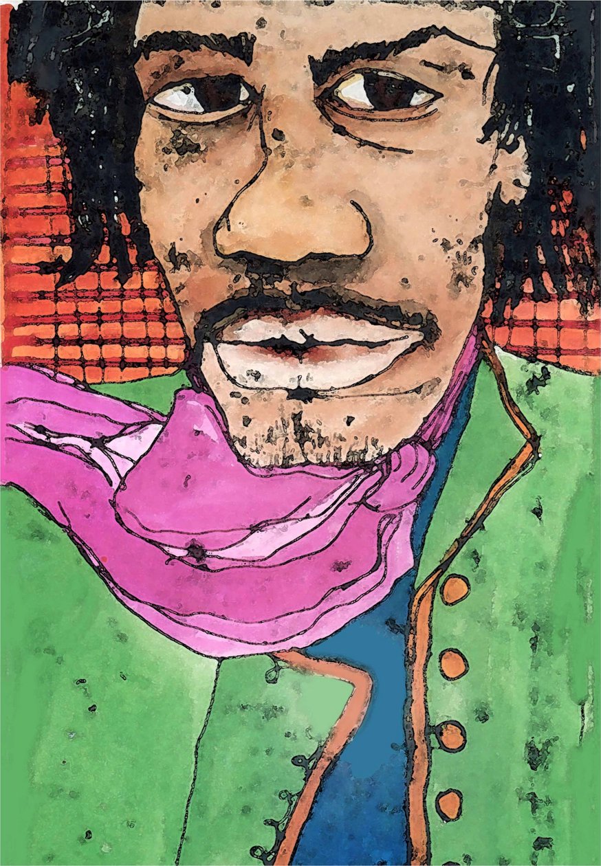 Hendrix (tinta papíron) 2020 alkotó: Sarah Thompson Engels