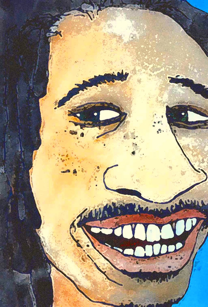 Rastaman, 2020, (tinta papíron) alkotó: Sarah Thompson Engels