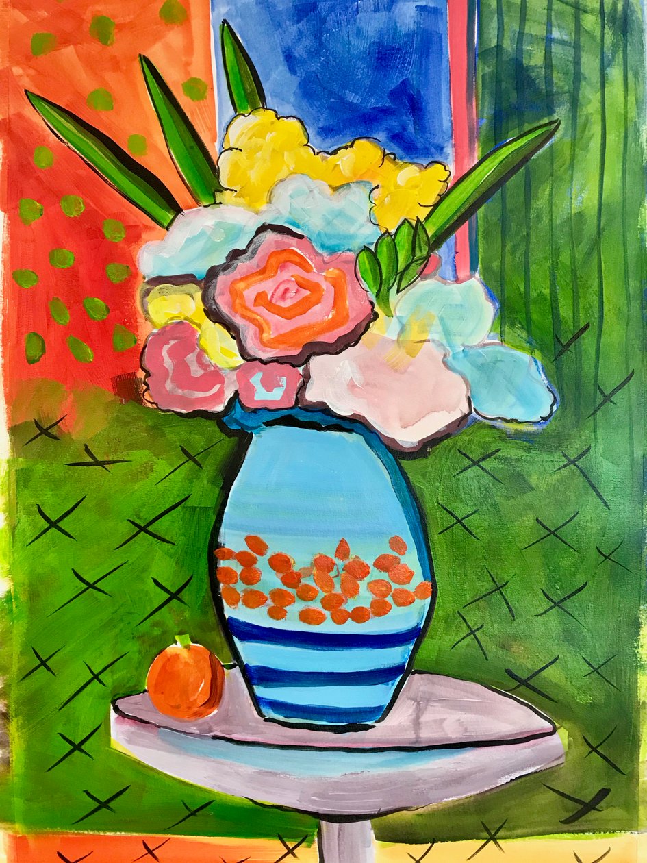 Virágváza, 2019 (akril) alkotó: Sarah Thompson Engels