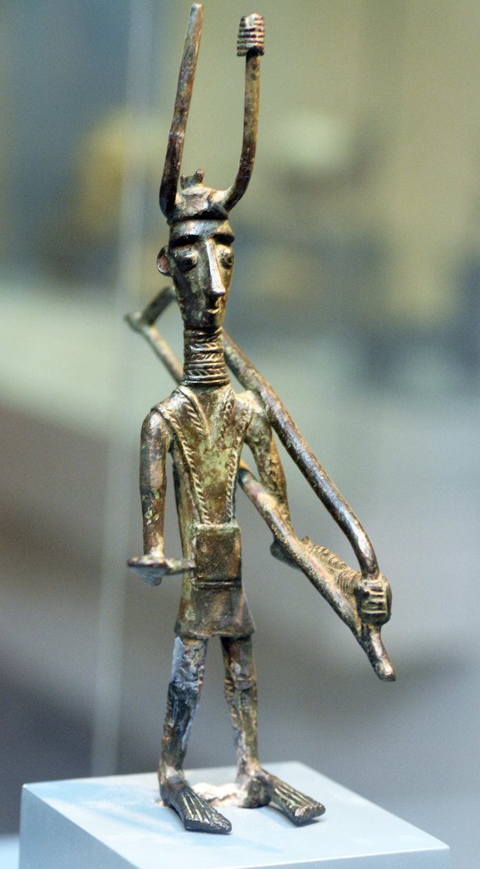 Bronz harcos figura, ie 1800-1200 körül (bronz) alkotó: Sardinia Nuragic Civilization