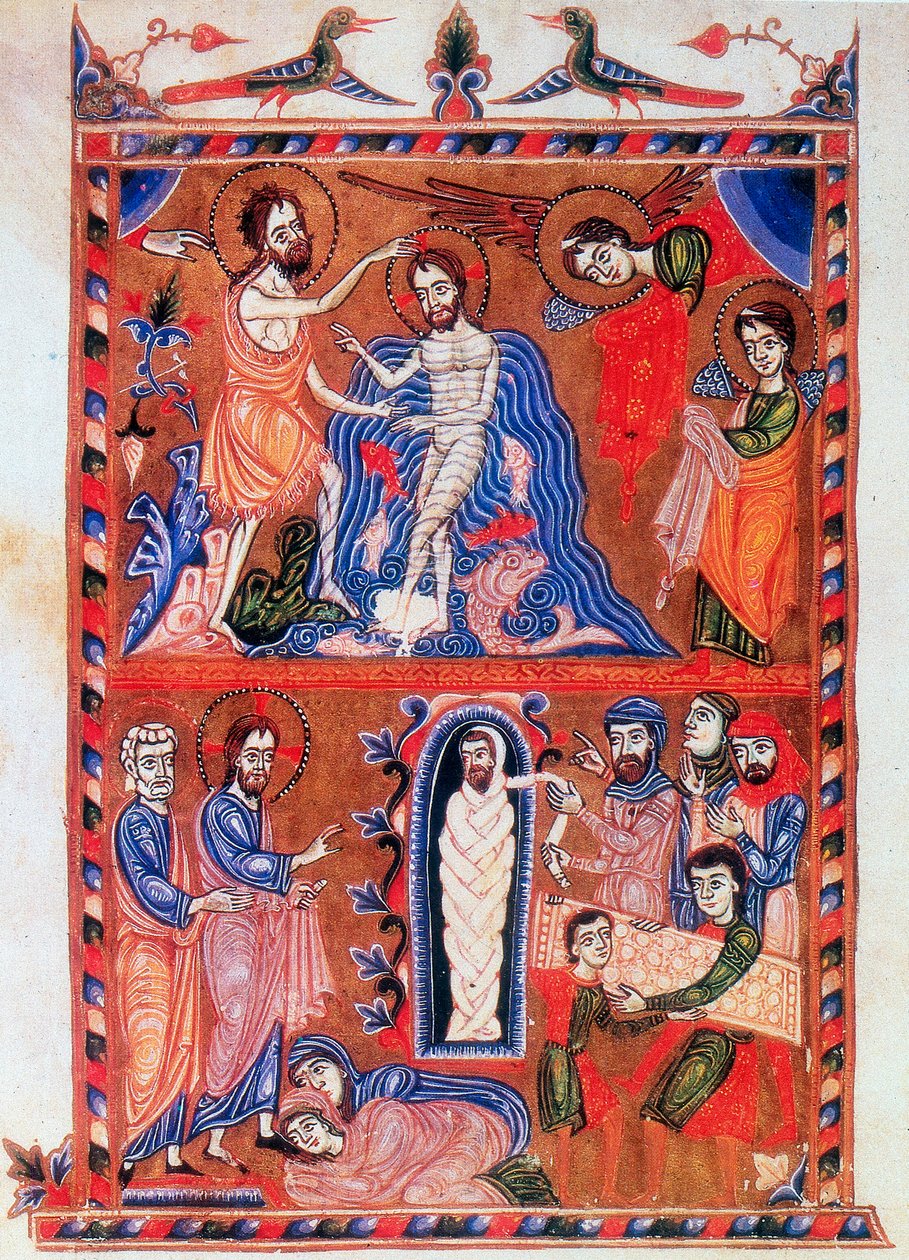 „Jézus megkeresztelkedése és Lázár feltámasztása”, 1336 alkotó: Sargis Pidsak