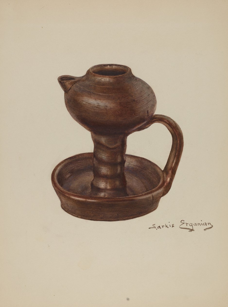 Zsírlámpa, c. 1939. alkotó: Sarkis Erganian