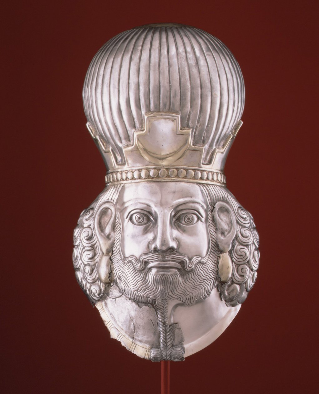 Király feje, 4. század körül (ezüst, higany aranyozás) alkotó: Sasanian School