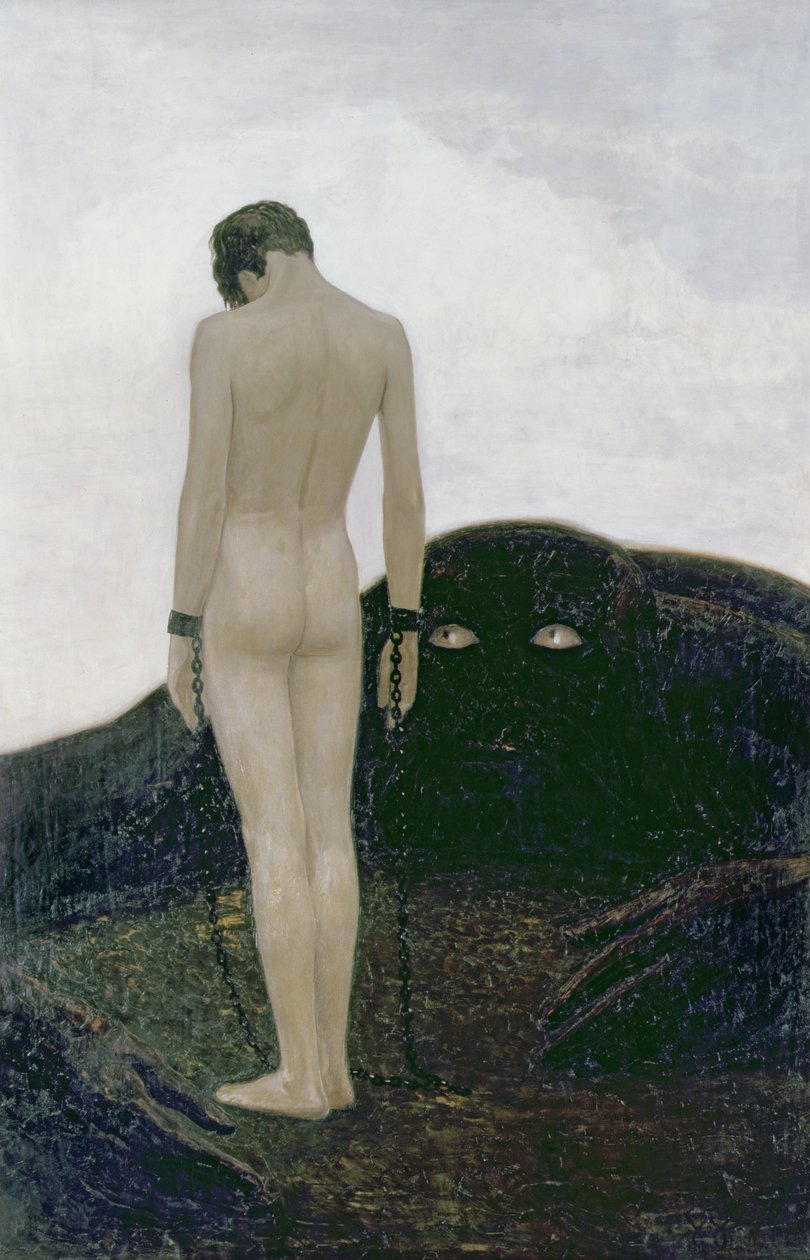 A függőségi érzelem, 1893 körül alkotó: Sascha Schneider
