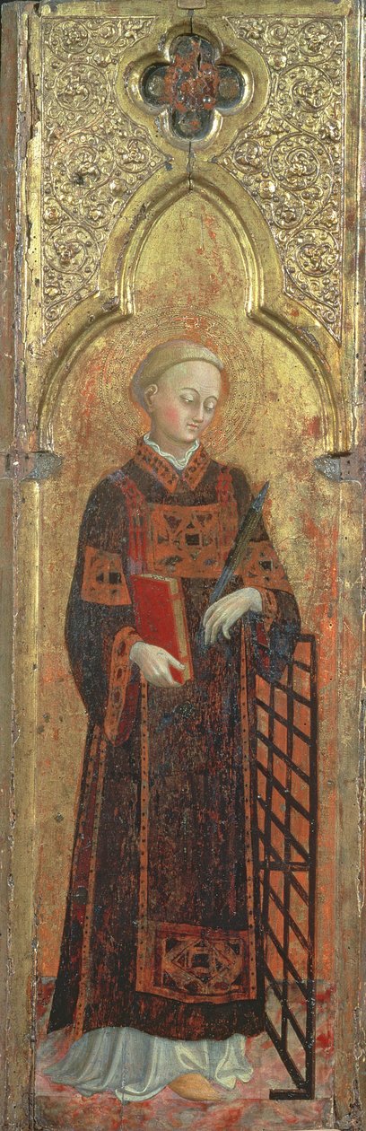 Szent Lőrinc, eredetileg a Borge Sansepolcro-i San Francesco-templom poliptikus táblája, 1392-1450 körül (tempera a panelen) alkotó: Stefano Sassetta