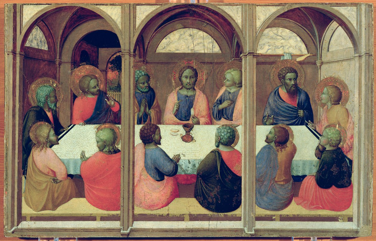 Az utolsó vacsora, az Arte della Lana oltárképből, 1426 körül alkotó: Stefano Sassetta