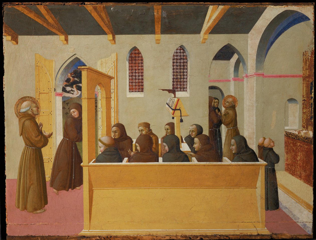 Citerna fösvény lelkének elkárhozása ... alkotó: Sassetta (c.1392 1450)