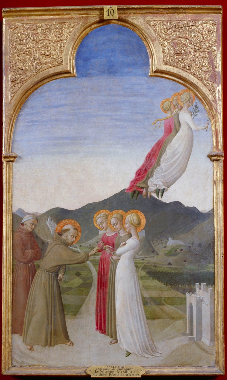 Assisi Szent Ferenc misztikus házassága, 1444 alkotó: Sassetta