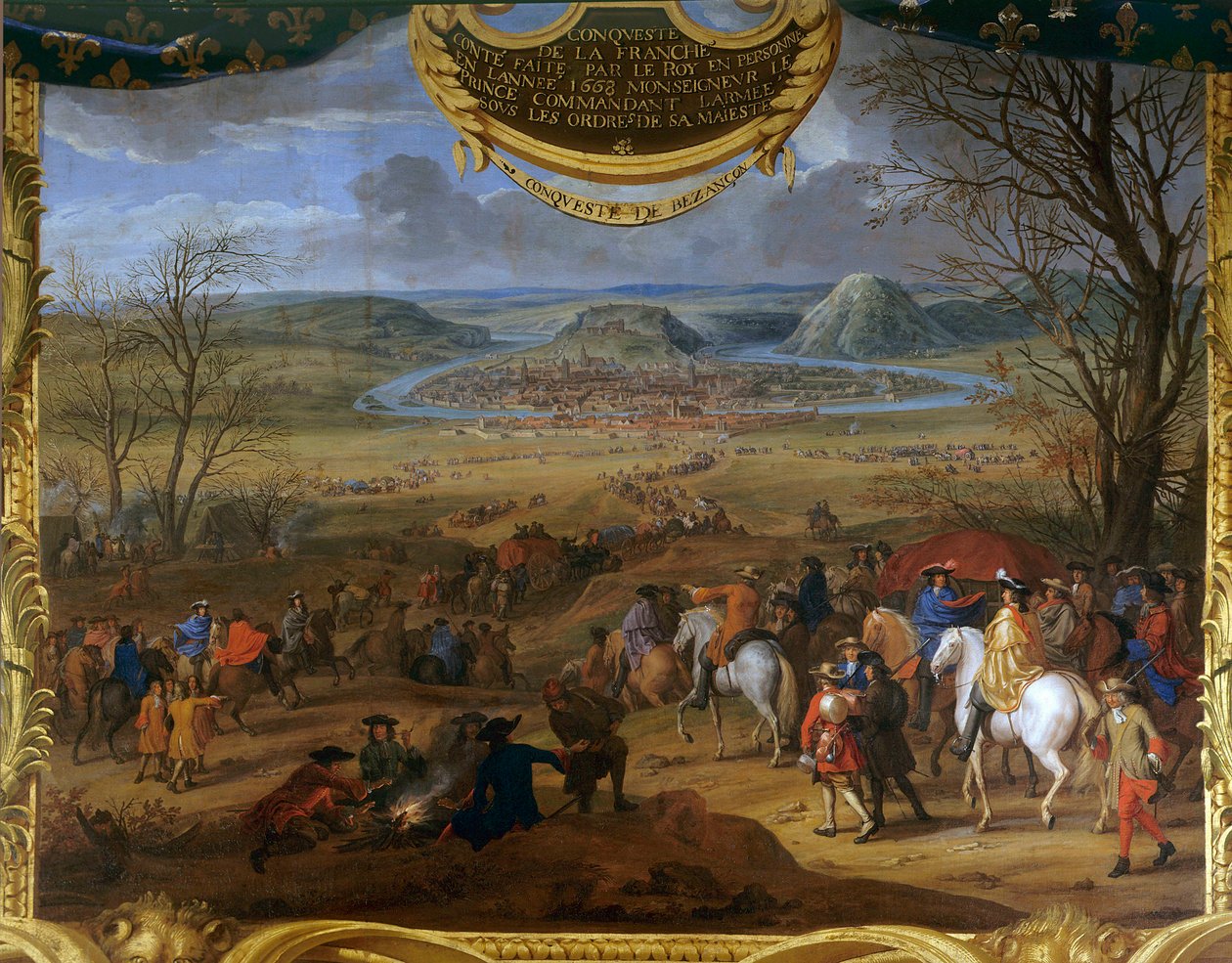 Lajos Bourbon Conde hercegének (Bourbon-Conde) a Grand Conde-nak nevezett akciói (1621-1686), a Franche-Comte (Franche Comte) meghódítása alkotó: Sauveur Le Conte