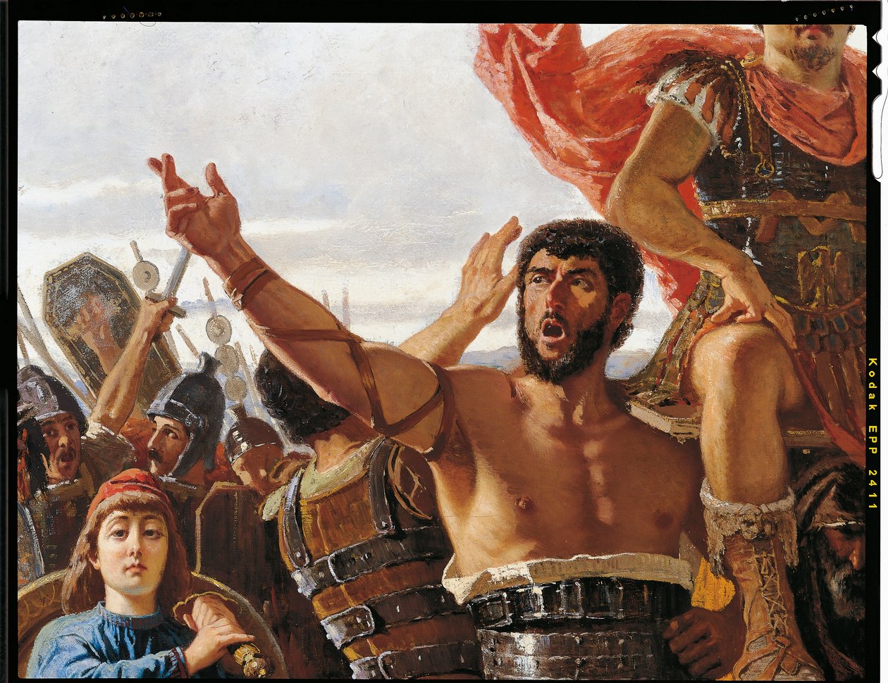 Mario diadala, részlet, Francesco Saverio Altamura (1822-1897), olaj, vászon, 234x352 cm alkotó: Saverio Altamura