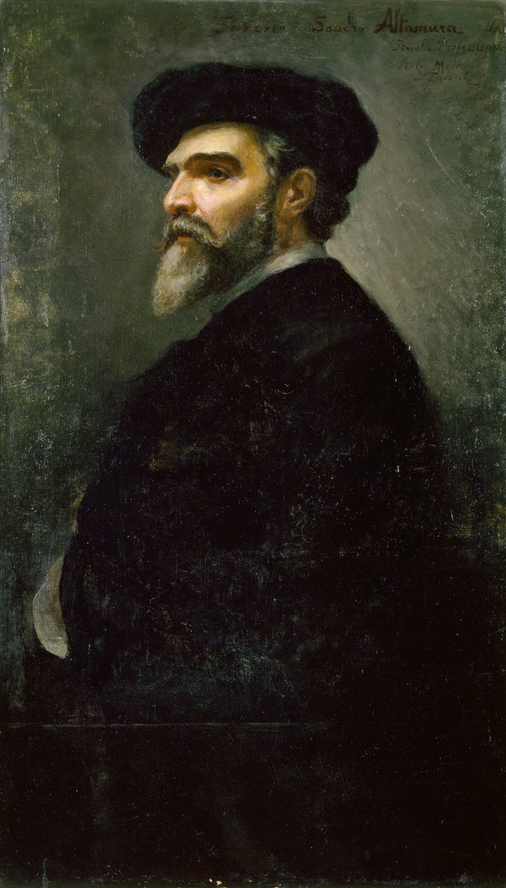Saverio Francesco Altamura (1822-1897) önarcképe, olaj, vászon alkotó: Saverio Altamura