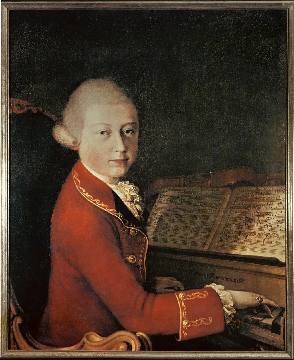 Mozart Veronában (olaj, vászon) alkotó: Saverio dalla (after) Rosa