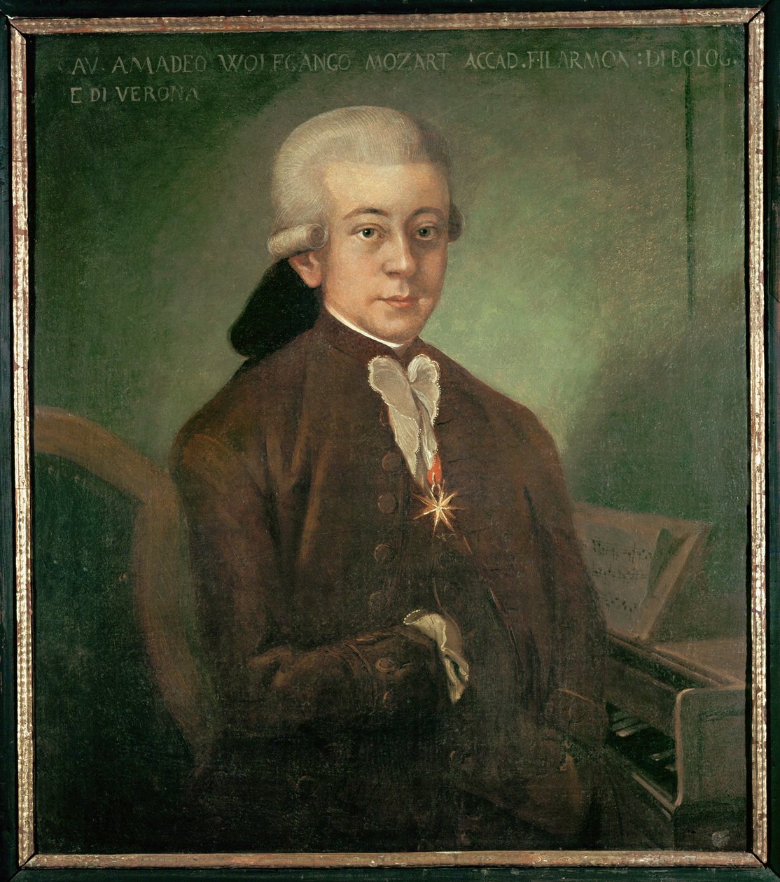 Mozart, mint az Arany Sarkantyú lovagja ... (olaj, vászon) alkotó: Saverio dalla Rosa