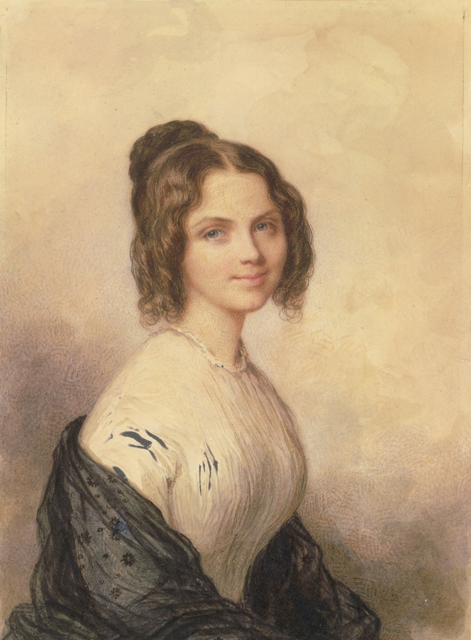 Anne Charlotte Lynch Később Mrs. Vincenzo Botta, kb. 1847. alkotó: Savinien Edme Dubourjal