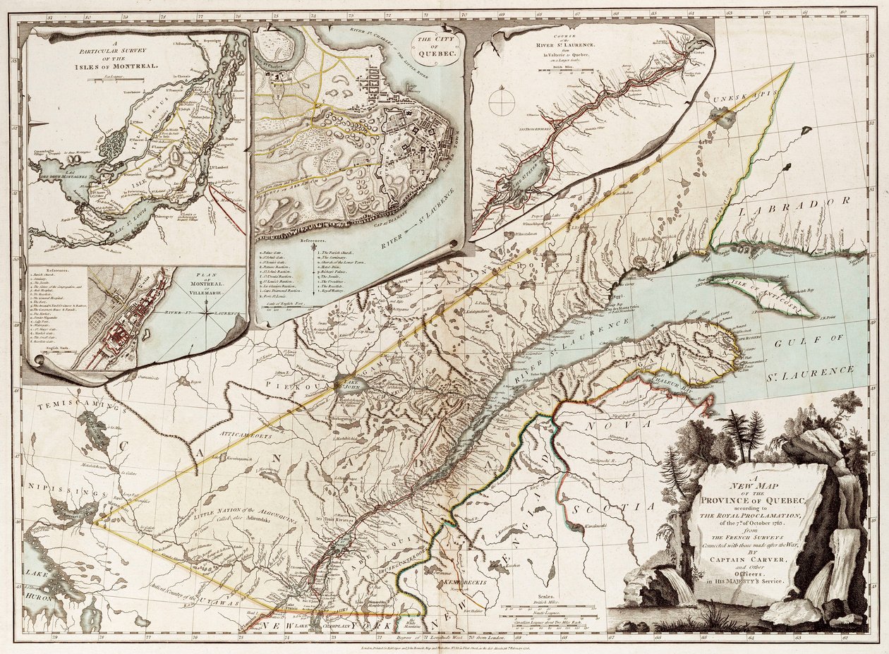 Quebec, Kanada térképe alkotó: Sayer & Bennett