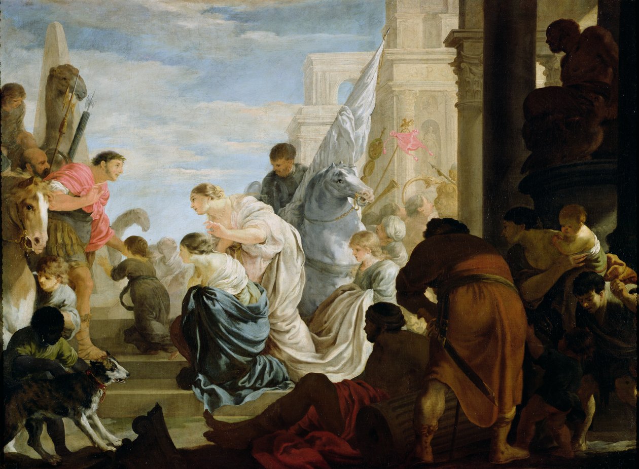 Antonius és Kleopátra találkozása, 1645 körül alkotó: Sébastien Bourdon