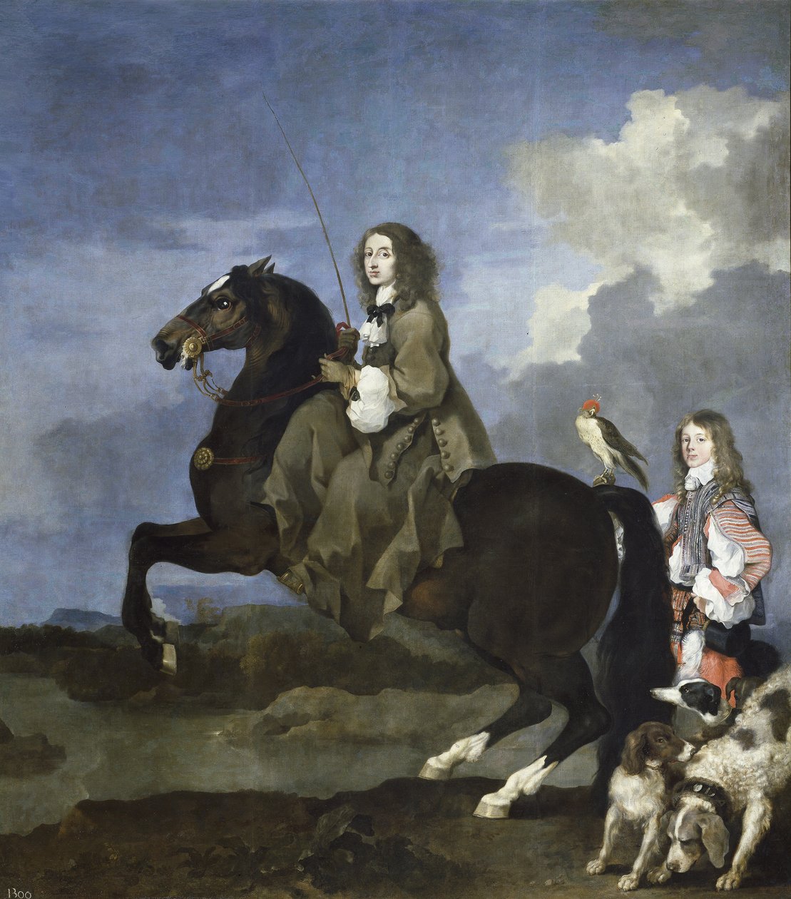 Krisztina svéd királynő portréja 1626-1689 lóháton, 1653-1654 alkotó: Sébastien Bourdon