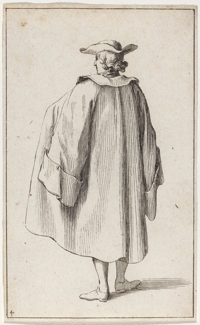 Álló ember hátulról nézve alkotó: Sébastien Le Clerc the elder