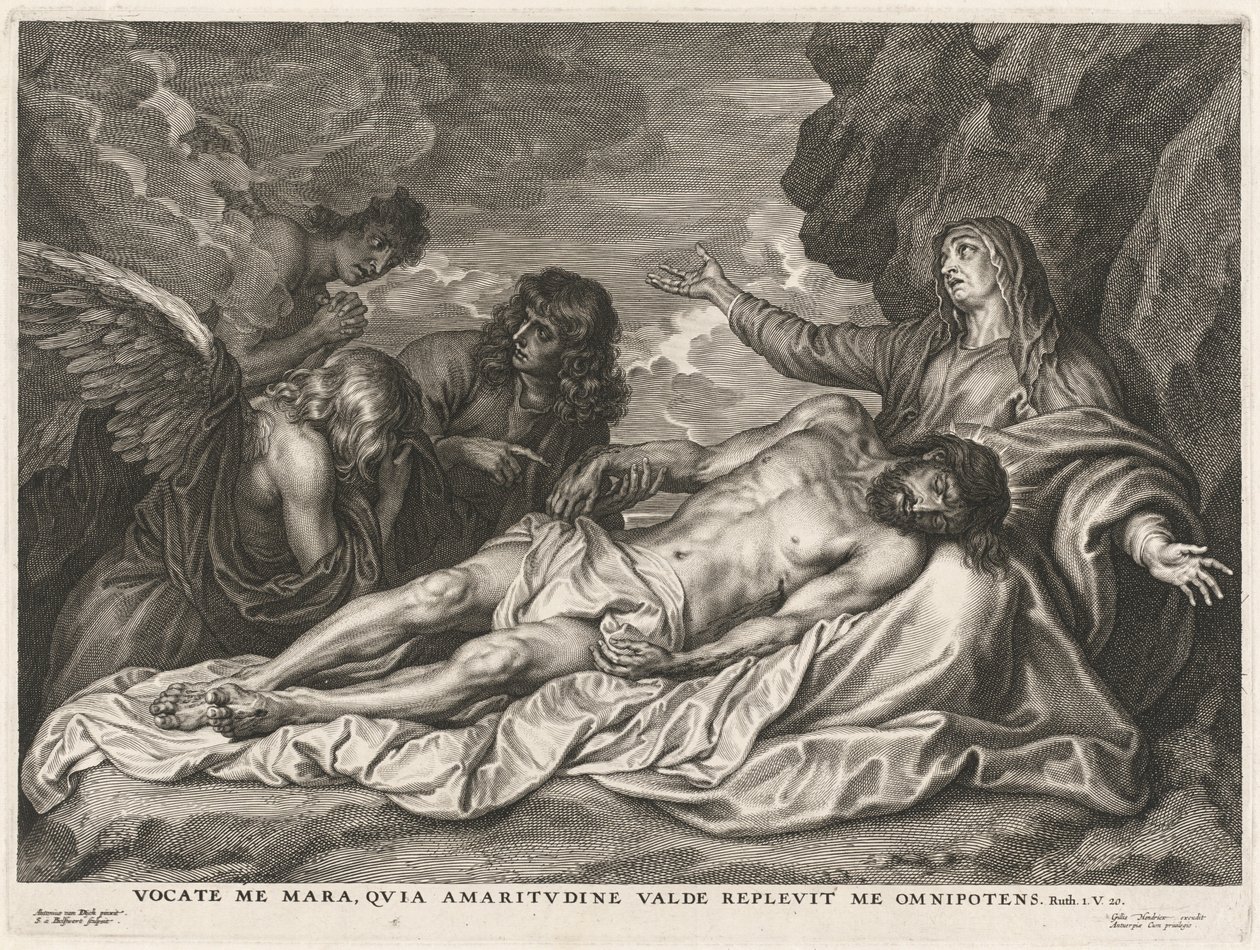 A halott Krisztust támogató szűz alkotó: Schelte Adams Bolswert after Sir Anthony van Dyck