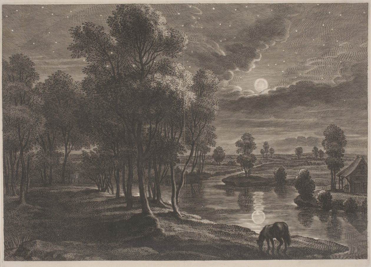 Holdfényes folyó táj alkotó: Schelte Adams Bolswert, after Sir Peter Paul Rubens