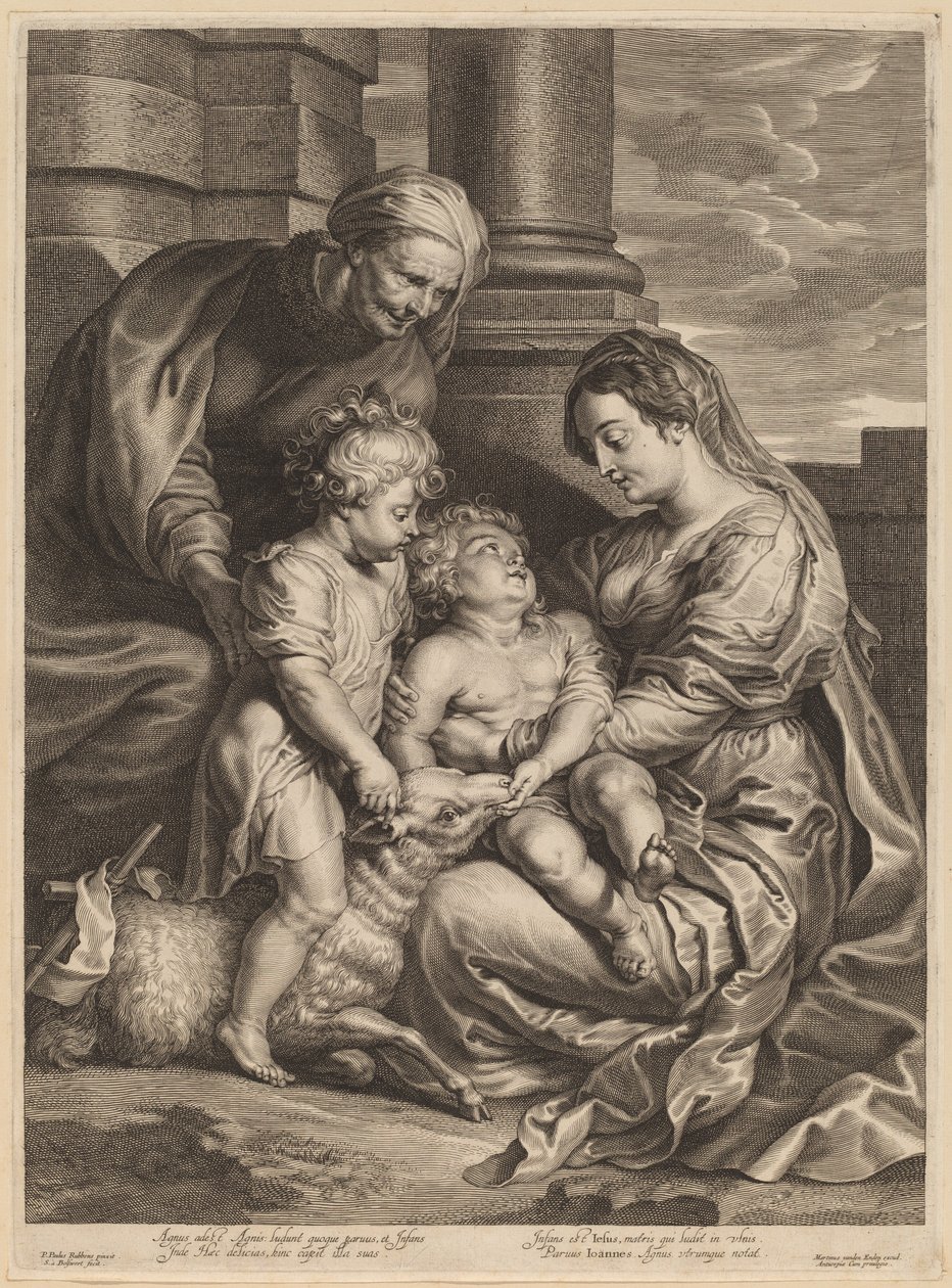 A Szűz és a Gyermek Szent Annával és Szent Jánossal alkotó: Schelte Adams Bolswert, after Sir Peter Paul Rubens
